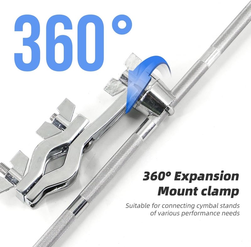 Domofa Drum Extension Arm Cymbal Boom Arm with Clamp Cymbal Attachment Arm for Drum Cymbal Parts - Image 2